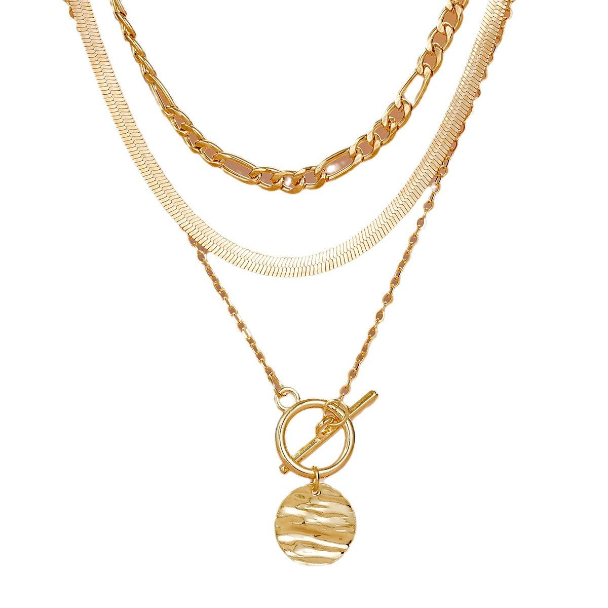 Damen mehrlagige Halskette mit eleganten Goldakzenten Shop Nory