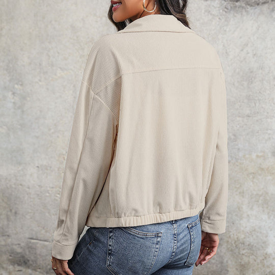 Damen Modische Strickjacke mit Reißverschluss Shop Nory