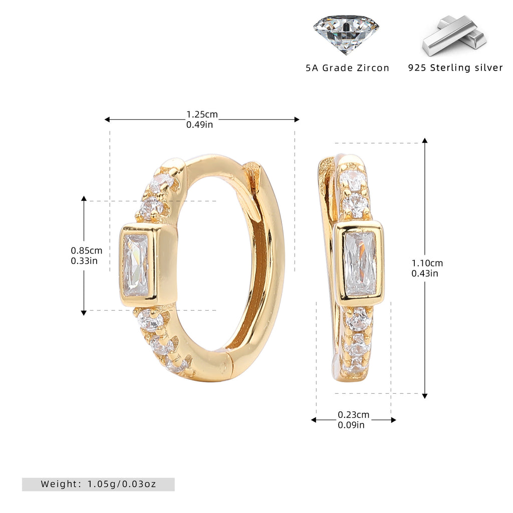 Damen Ohrhänger mit elegantem Zirkonbesatz aus hochwertigem 925 Sterlingsilber Shop Nory