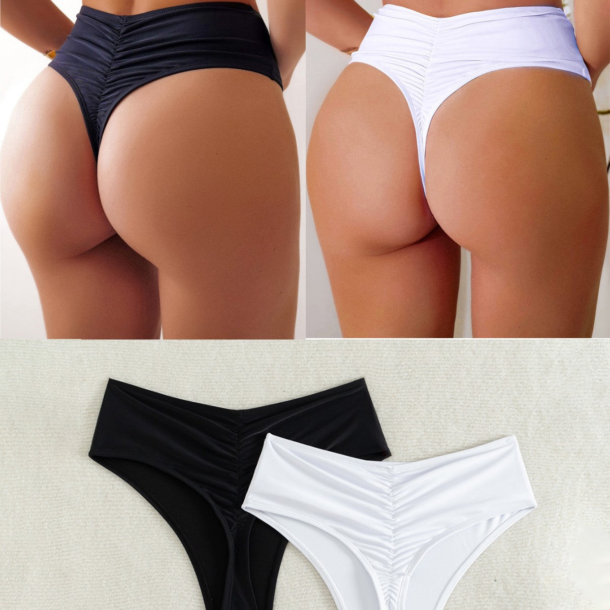 Damen Hochgeschnittener Bikini mit seitlichen BindShopnoryändern