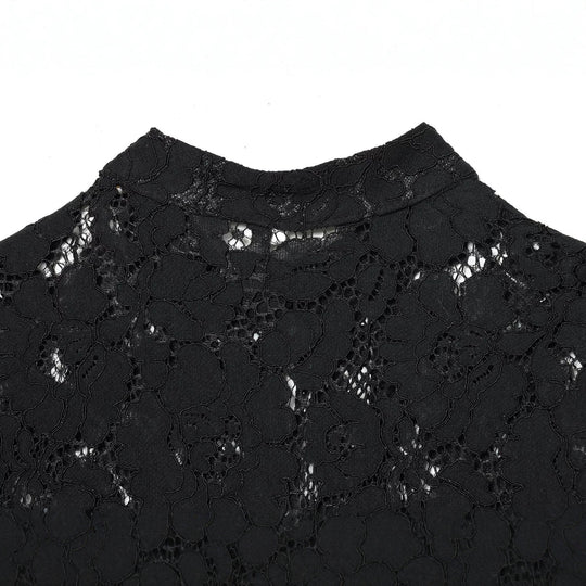Damen Spitzenjacke mit Mandarinkragen und dekorativen Froschverschlüssen Shop Nory