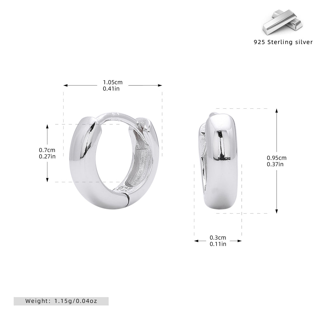 Damen Creolen mit modernem, geschwungenem Design aus hochwertigem 925 Sterling Silber Shop Nory
