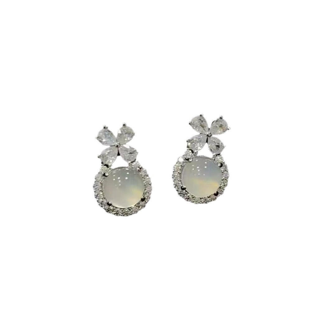 Damen zarte Halskette mit eleganten Kristallen und tropfenförmigem Anhänger Shop Nory