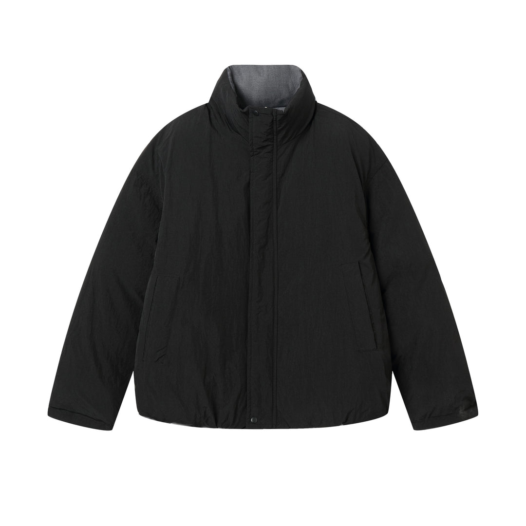 Unisex Wende-Pufferjacke kurz mit hohem Stehkragen und verdecktem Verschluss Shop Nory