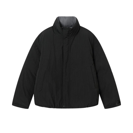 Unisex Wende-Pufferjacke kurz mit hohem Stehkragen und verdecktem Verschluss Shop Nory