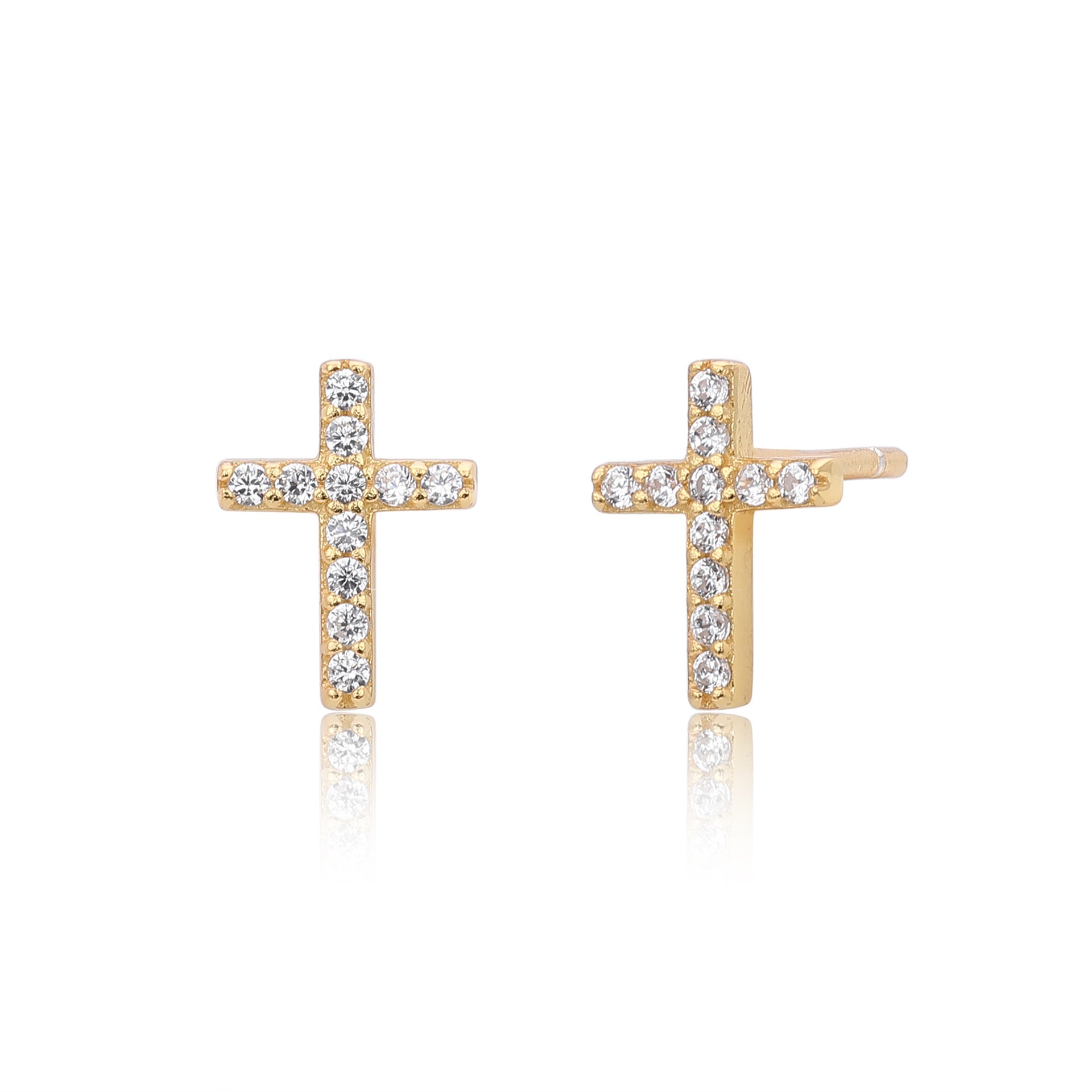 Damen Ohrringe mit elegantem Kreuzdesign aus hochwertigem 925 Sterlingsilber und funkelnden Zirkonen Shop Nory