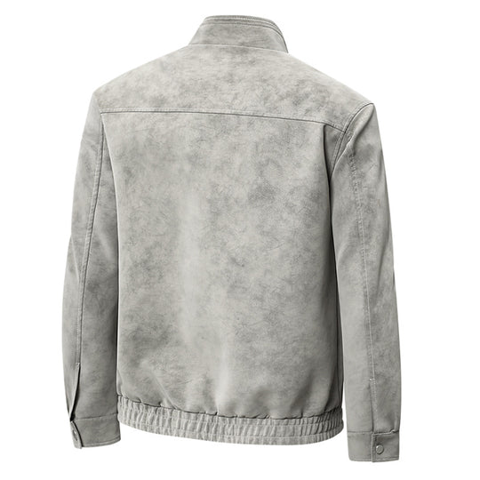 Herren Modische Kunstlederjacke mit praktischen Taschen Shop Nory