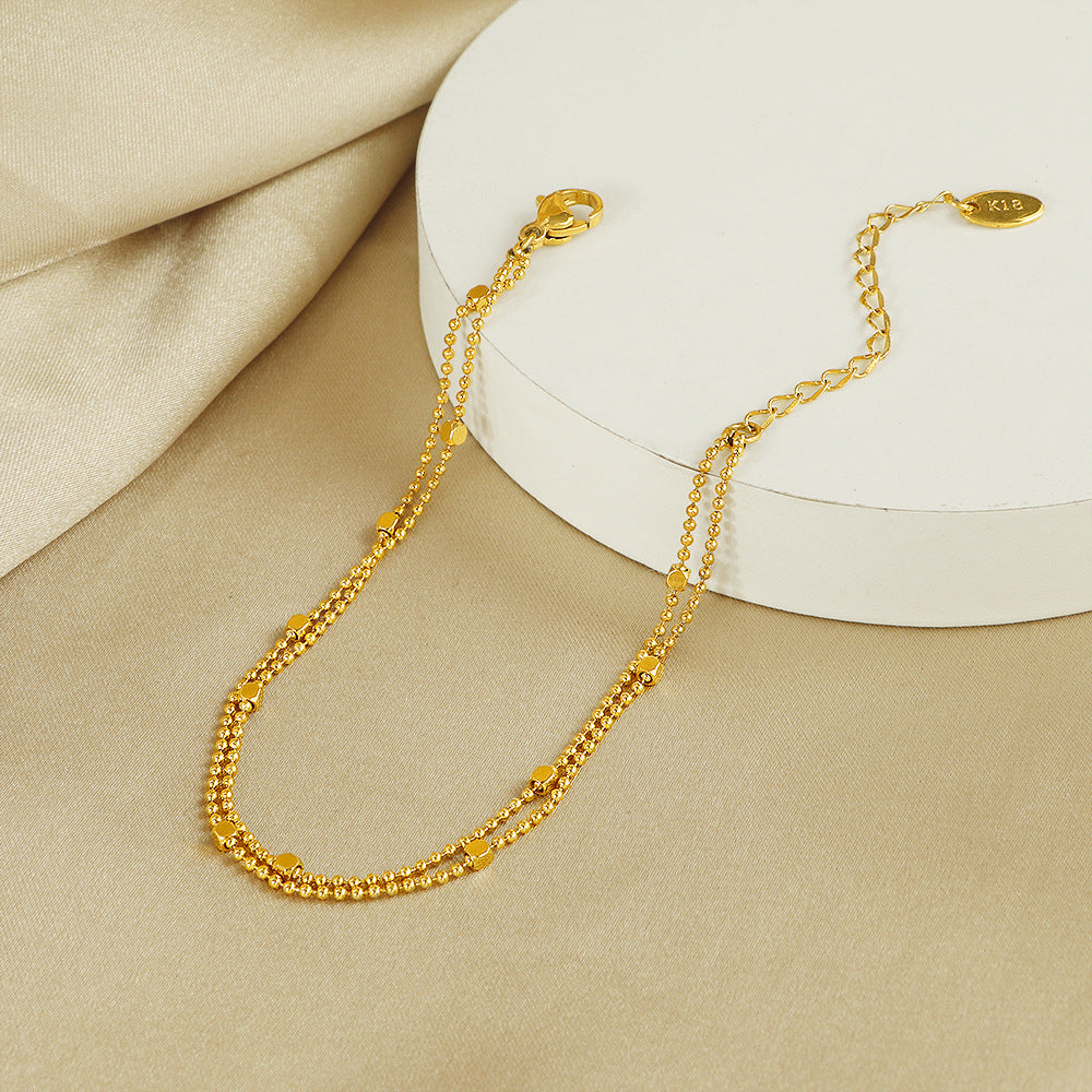 Damen Elegante Gold Perlenkette Fußkette Shop Nory