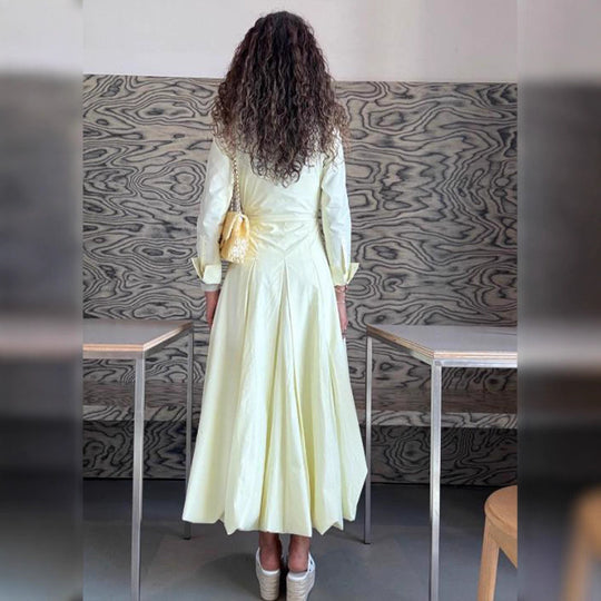 Damen Hemdblusenkleid mit taillierter Korsagenpassform und weitem Faltenrock Shop Nory