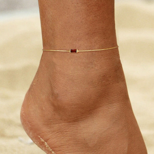 Zierliches Armband mit Rechteckigem Zirkonia und Verlängerungskettchen