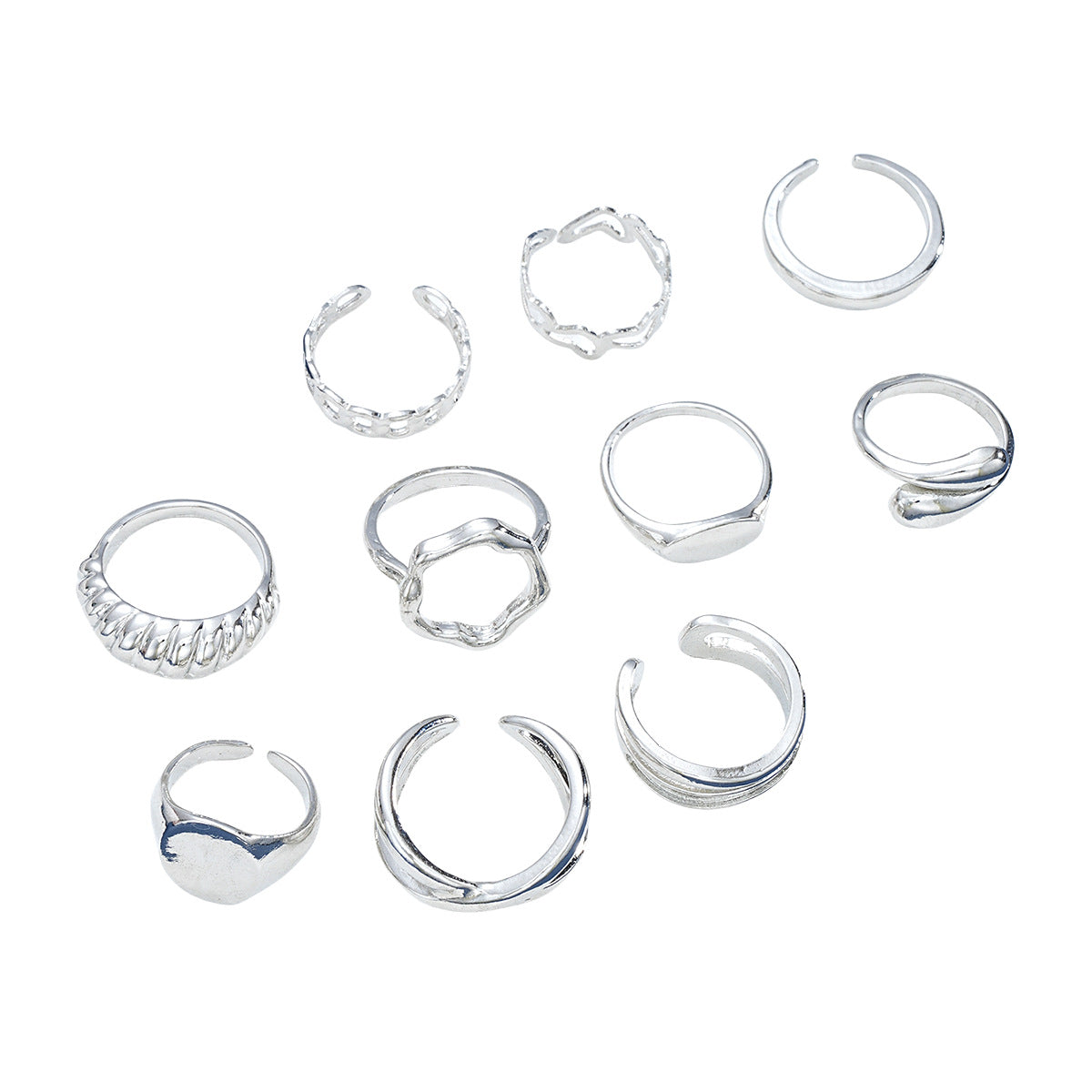 Damen kreatives und einzigartiges Ring-Set Shop Nory