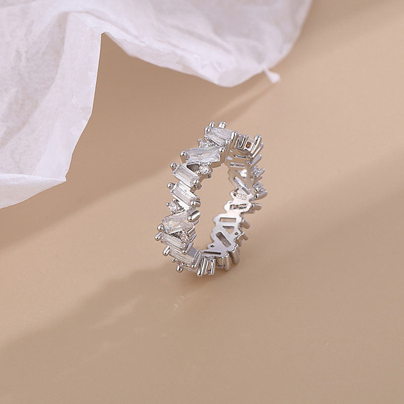 Damen Funkelnder Baguette-Ring mit Zirkonia Shop Nory