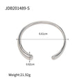 Damen Offenes Armband mit elegantem, geschwungenem Design aus hypoallergenem Edelstahl Shop Nory