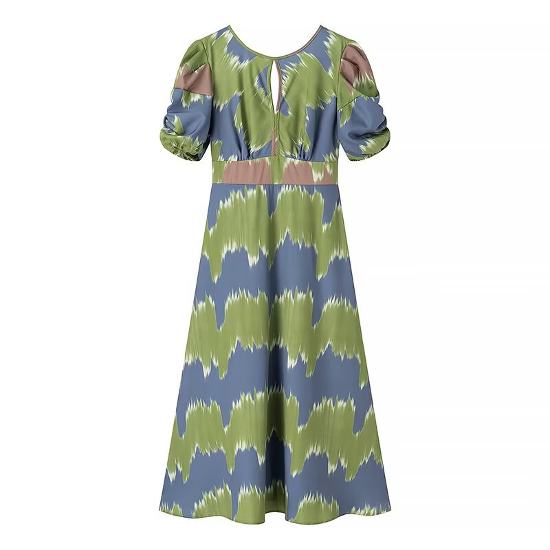 Damen Sommerkleid mit buntem Stickdesign und lockerem Schnitt