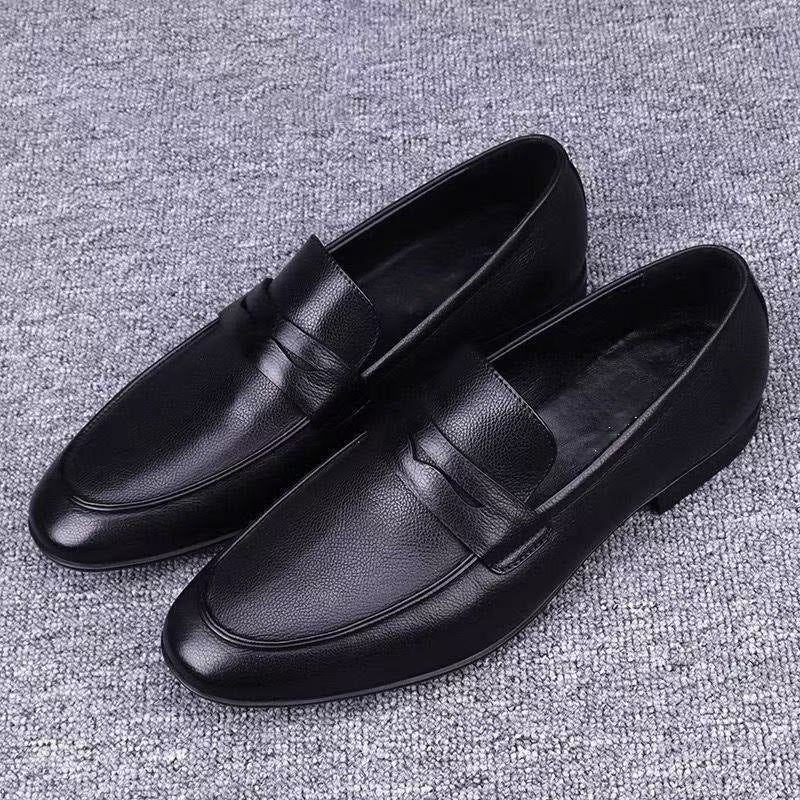 Herren Elegante Lederschlüpfschuhe Shop Nory