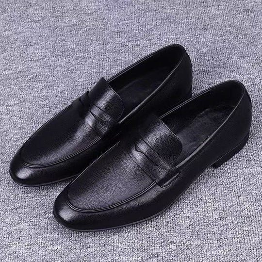 Herren Elegante Lederschlüpfschuhe Shop Nory