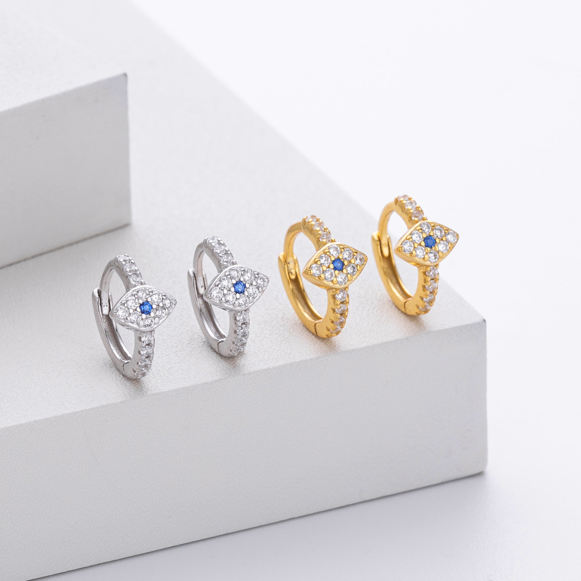 Damen Ohrhänger im zeitgemäßen Augen-Design aus hochwertigem 925 Sterling Silber Shop Nory