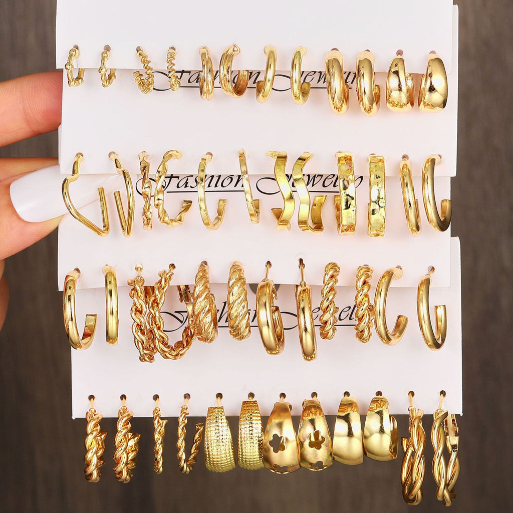 Damen Ohrringe Set mit vielseitigen Designs und eleganten Oberflächen Shop Nory
