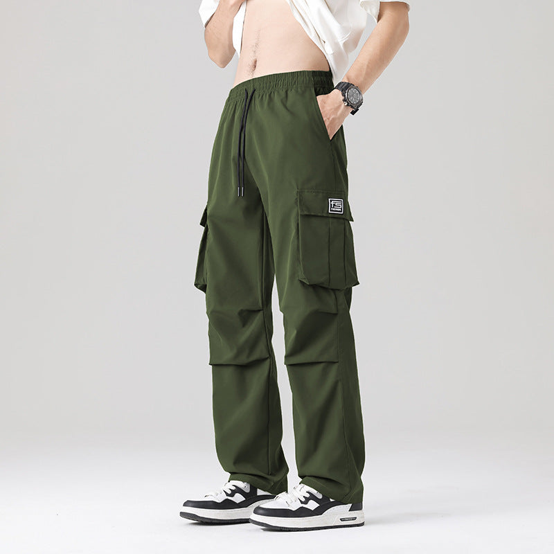 Herren Multifunktionale Cargo-Loungehose mit elastischem Tunnelzugbund, Mehrfachtaschen & verstellbarem Beinabschluss Shop Nory