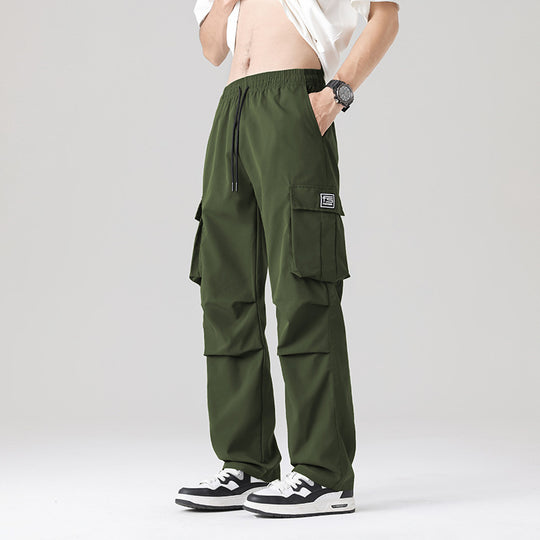 Herren Multifunktionale Cargo-Loungehose mit elastischem Tunnelzugbund, Mehrfachtaschen & verstellbarem Beinabschluss Shop Nory