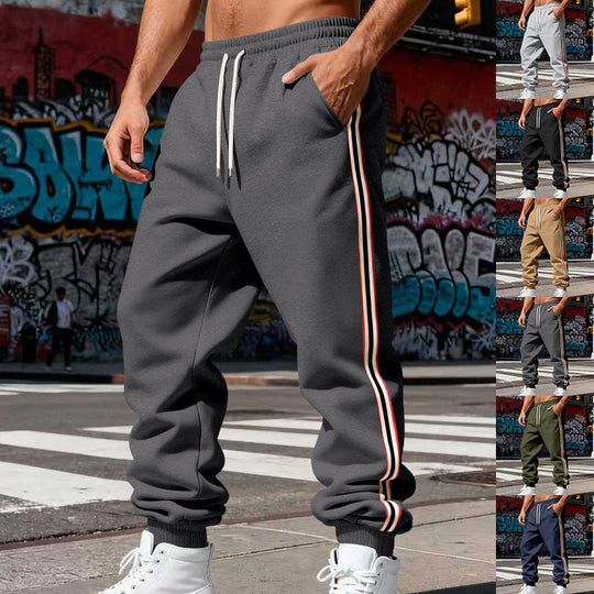 Herren Urbaner Slim-Jogger aus French Terry mit Seitenstreifen und gerippten Bündchen Shop Nory