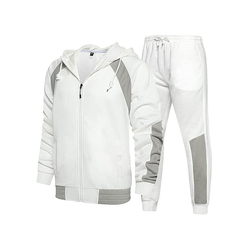 Herren Sportlicher Trainingsanzug mit kontrastreichem Design und elastischen Bündchen