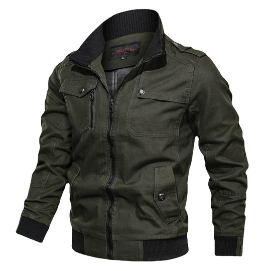 Herren robust geschnittene Canvas-Fieldjacke mit Rippenkragen und Utility-Taschen Shop Nory