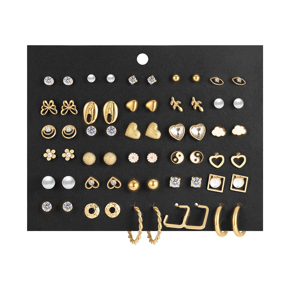 Damen Ohrringe Set mit verschiedenen Designs und kreativen Elementen Shop Nory