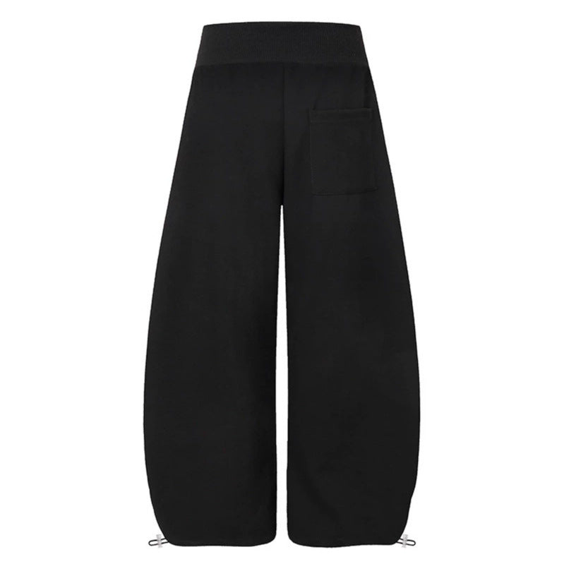 Damen Culotte-Loungehose mit hohem Rippbund, vorderer Zierknopfleiste und verstellbarem Saum Shop Nory