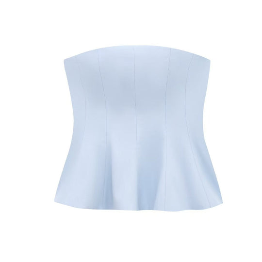 Damen Bustier-Oberteil mit figurformendem Schnitt und elegantem Plissee
