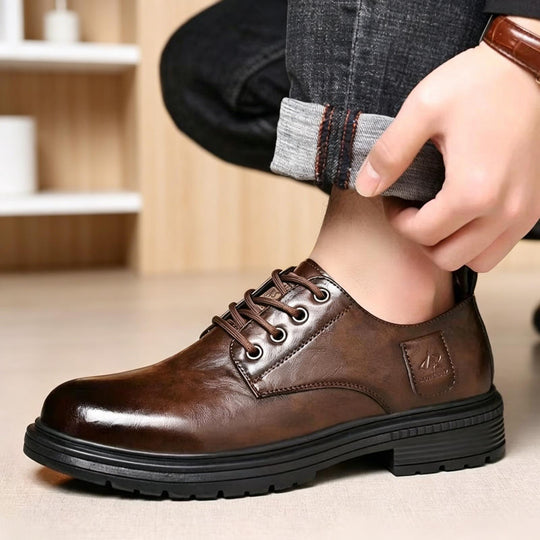 Herren Elegante Leder Schnürschuhe Shop Nory