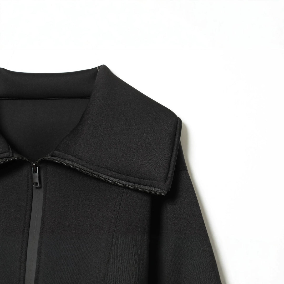 Damen Gekürzte strukturierte Jacke im Neopren‑Look mit weitem Schalkragen Shop Nory