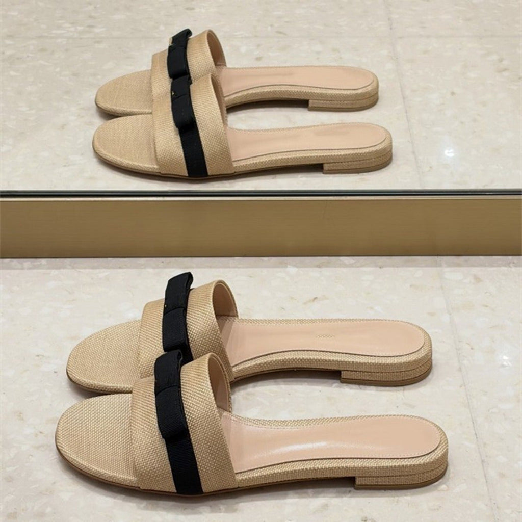 Damen Bequeme und modische Slipper mit breitem Riemen