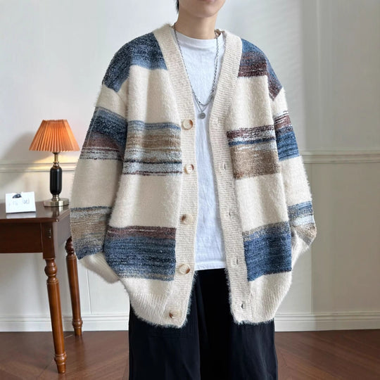 Damen Kuschelige Strickjacke mit Knöpfen Shop Nory