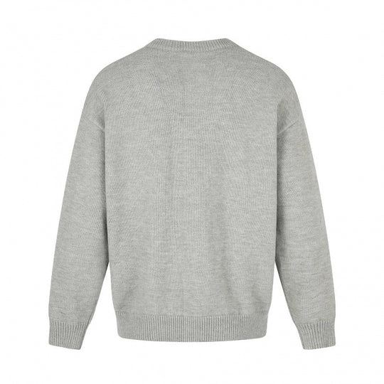 Unisex Boxy-Strickcardigan mit Rundhalsausschnitt und durchgehender Knopfleiste Shop Nory