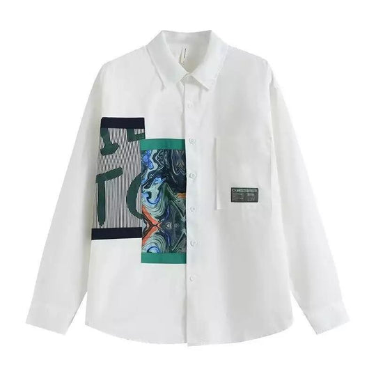 Herren lässiges Hemd mit modischen Design-Elementen und praktischen Taschen