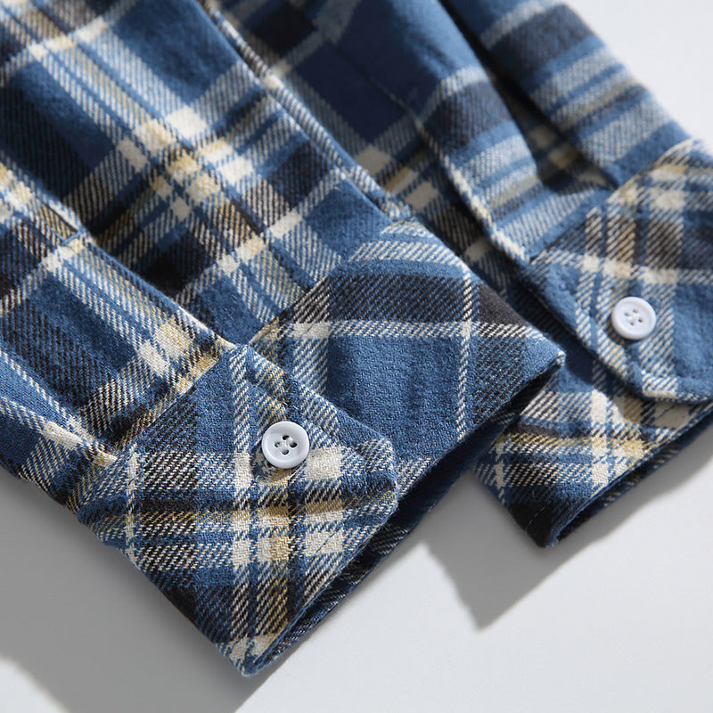 Unisex Kariertes Overshirt im Boxy‑Schnitt mit Brustklappentaschen aus weichem Flanell Shop Nory