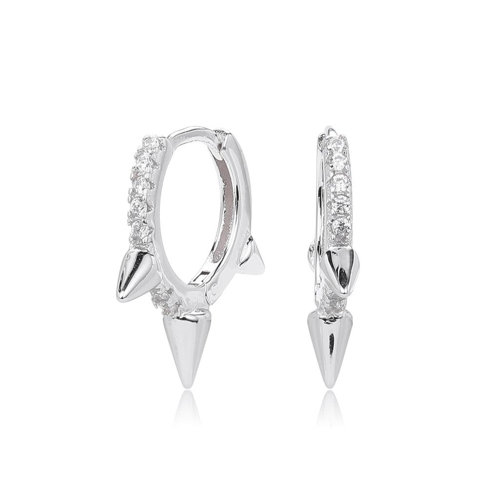Damen Ohrringe mit spitzem Design und funkelnden Zirkonen Shop Nory