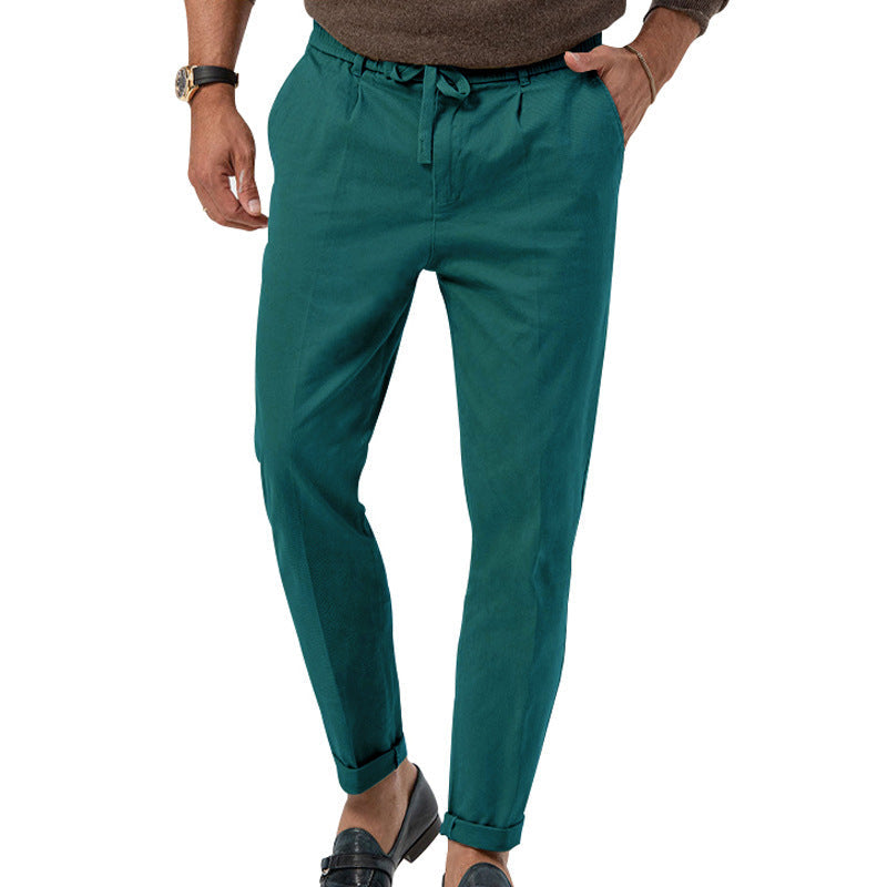 Herren Bequeme Chino-Hose mit elastischem Bund und stylischem Kordelzug