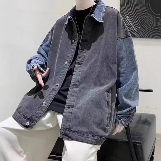 Herren Lässige Oversized Jeansjacke Shop Nory
