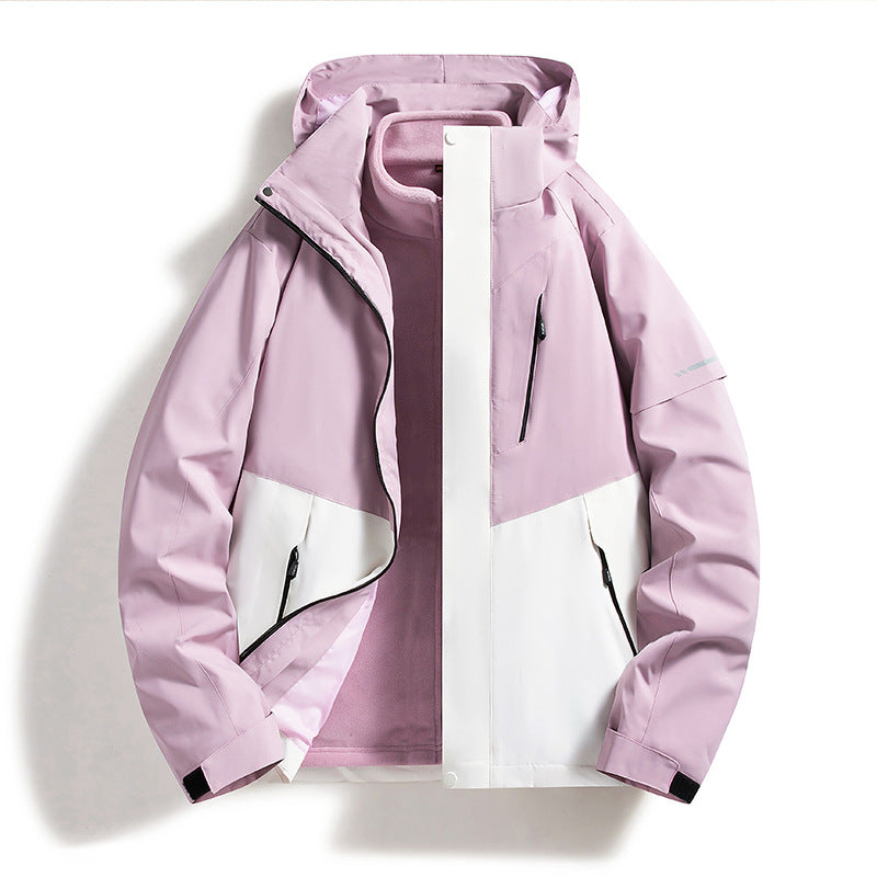 Damen wetterfeste Softshell-Skijacke mit Fleece-Innenfutter und Kapuze Shop Nory