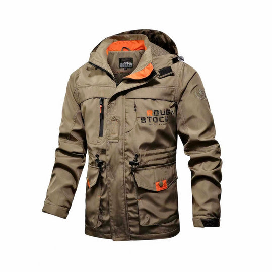 Herren Utility-Fieldparka mit Kapuze, Multifunktions-Taschen und verstellbarem Taillenzug Shop Nory
