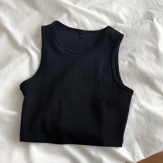 Damen Crop-Top aus atmungsaktivem Material mit figurbetontem Schnitt