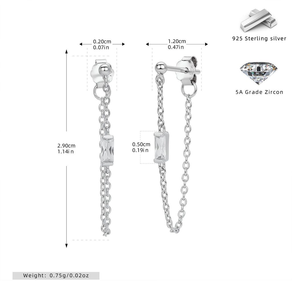 Damen Ohrringe mit luxuriösen Zirkonanhängern aus 925 Sterling Silber Shop Nory