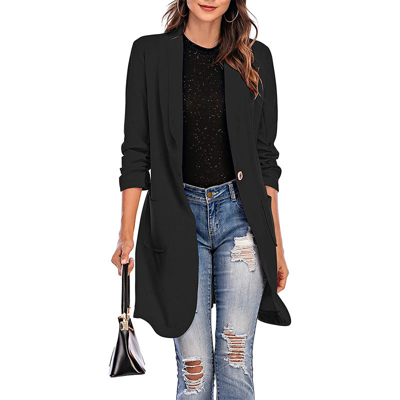 Damen Stretchiger Blazer mit modernem Schnitt und Taschen