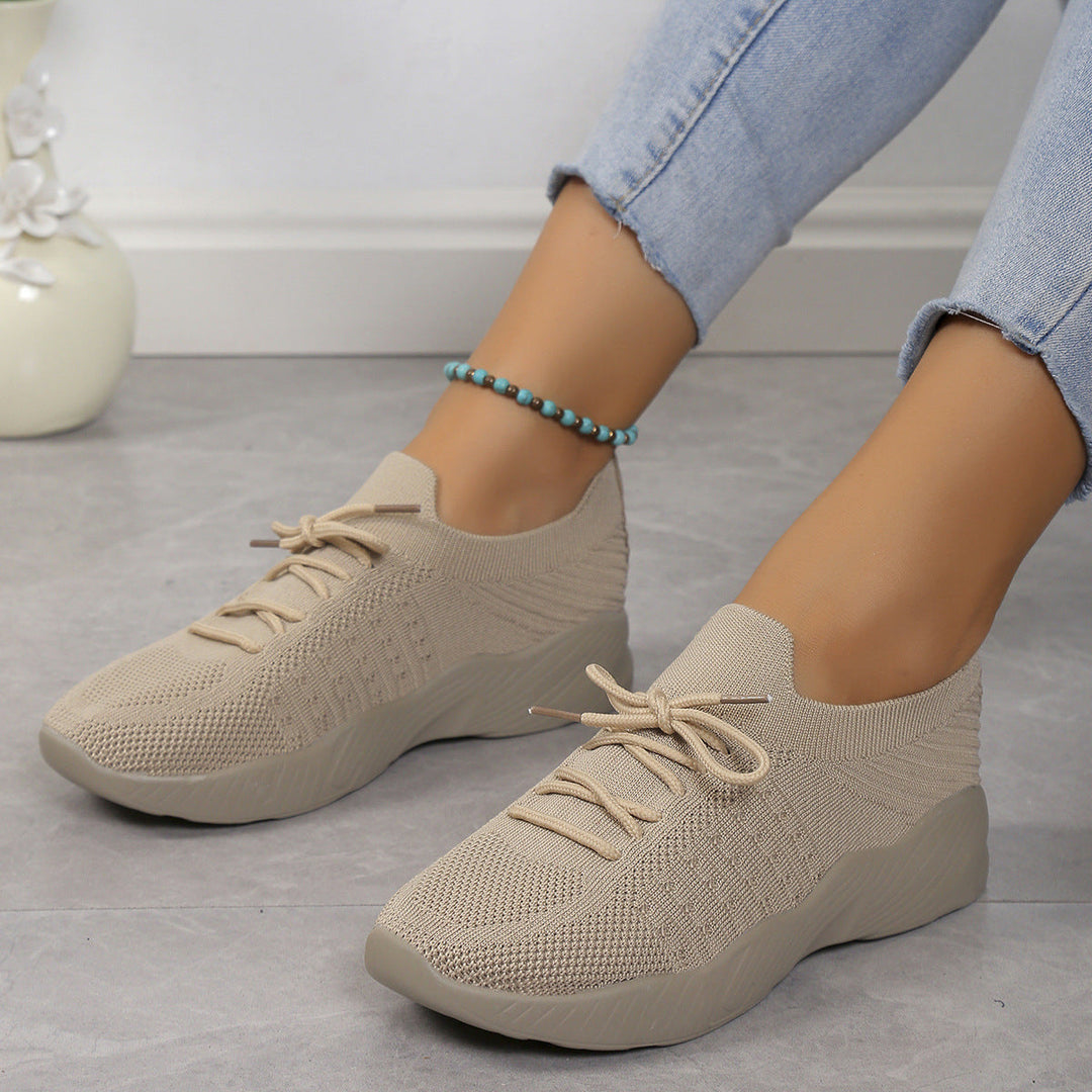 Damen atmungsaktive Slip-On Sportschuhe mit flexiblem Obermaterial