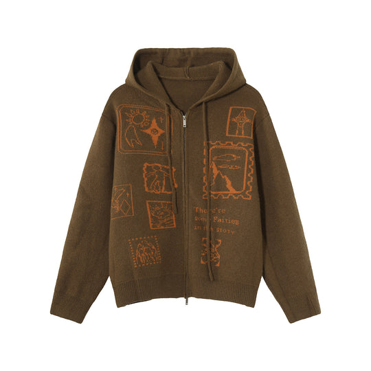 Herren Modischer Kunstfaser-Hoodie mit Reißverschluss Shop Nory