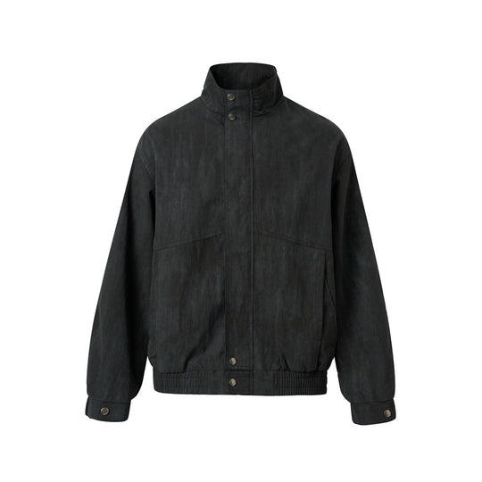 Unisex Kurzblouson im minimalistischen Workwear‑Look mit hohem Stehkragen und Druckknopfverschluss Shop Nory