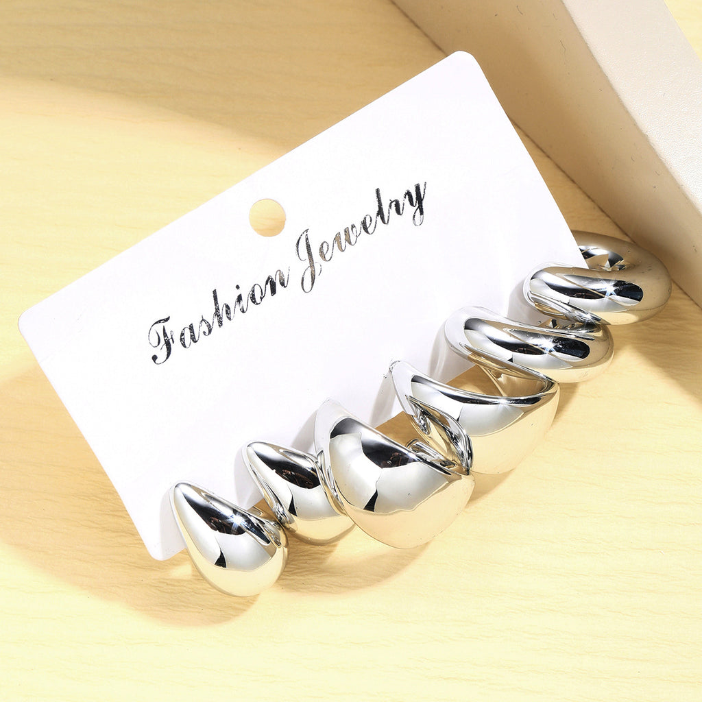 Damen Fingerring-Set mit modernen, geometrischen Designs Shop Nory