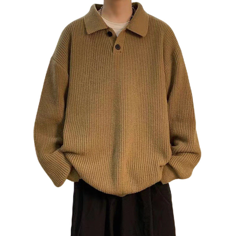 Damen Bequemer Grobstrickpullover mit Kragen Shop Nory